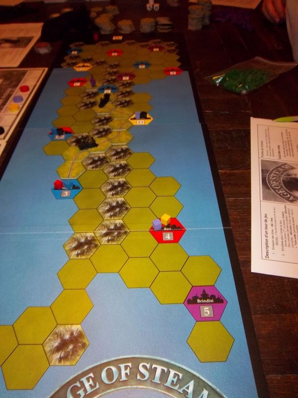 Une partie de Age of Steam Expansion #4 - France and Italy