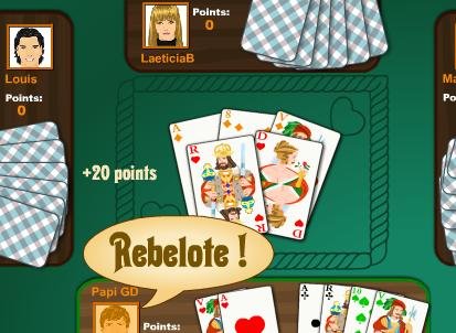 Jouer à la belote sur le net et en 100% gratuit