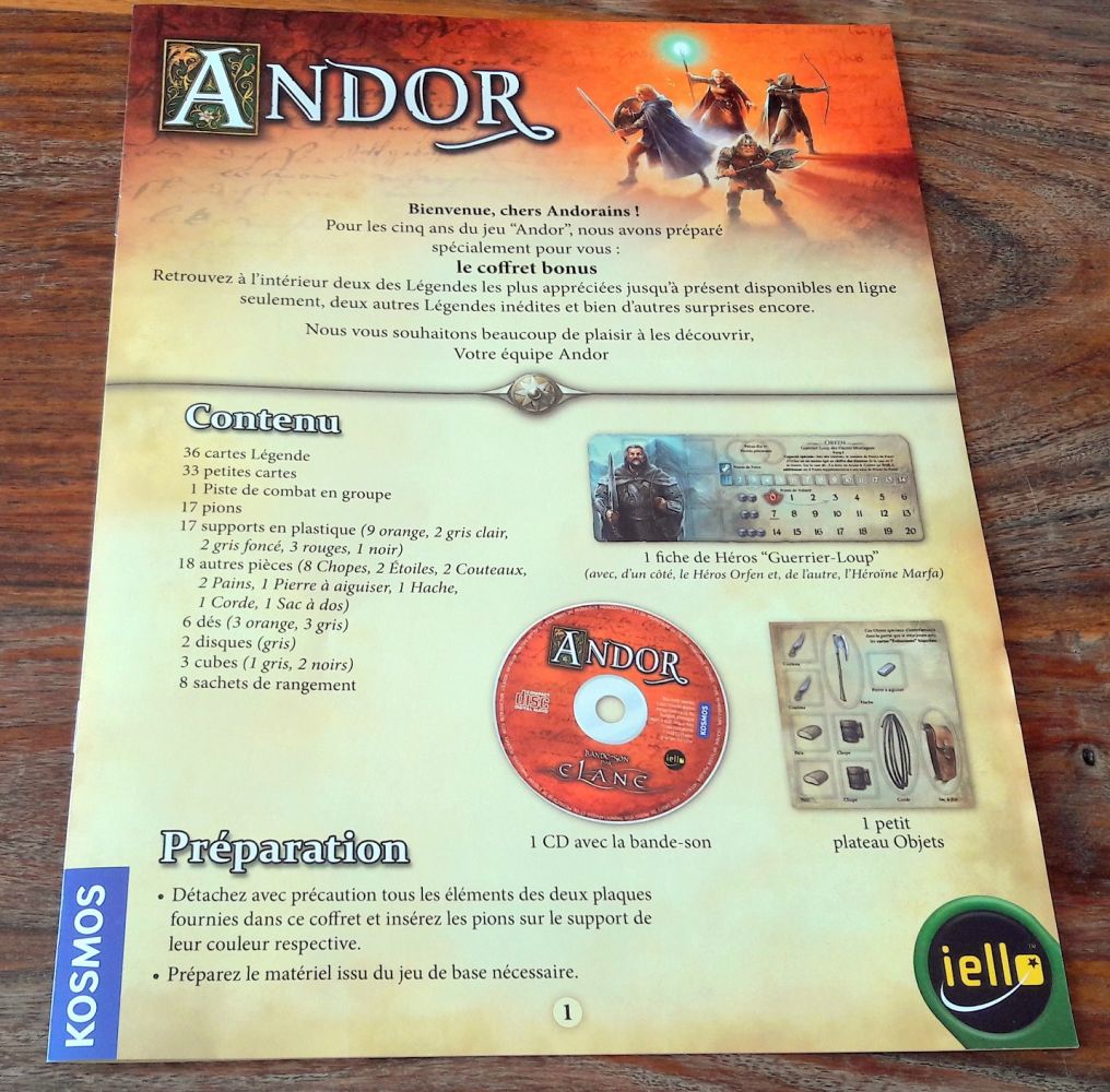 Case Départ  ANDOR : COFFRET BONUS