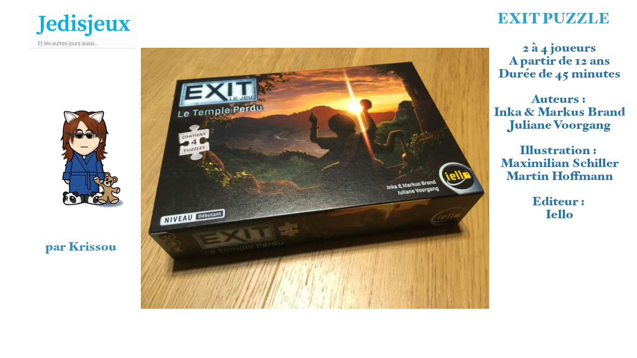 JedisPlay - Exit Puzzle - Le Temple Perdu