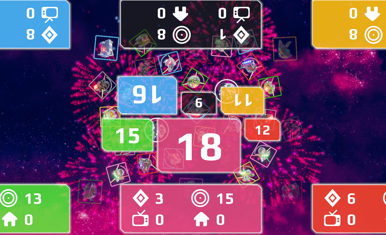 C'est le Rose qui a fait le meilleur score avec 18 points dont 15 pour les destructions de vaisseaux