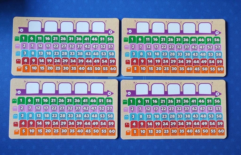 4 fiches de jeu réutilisables