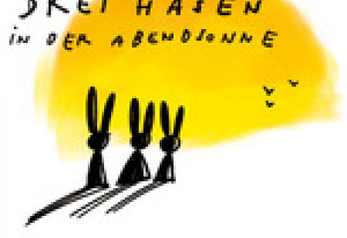 Drei Hasen in der Abendsonne