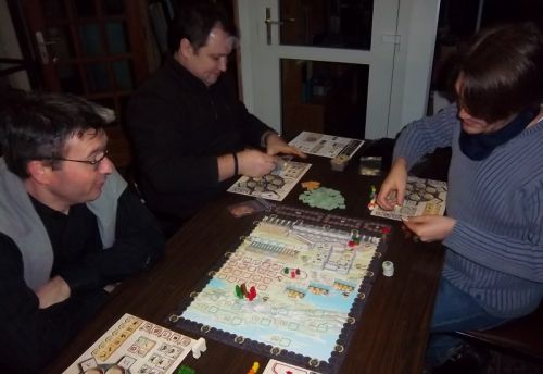 Mes trois adversaires d'hier soir à Trajan. Cormyr, Lilajax, Unkle. 