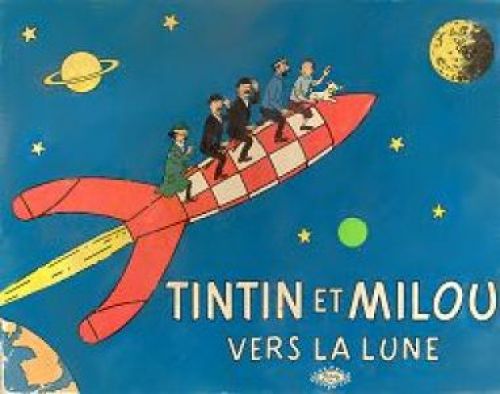 Tintin et Milou vers la lune