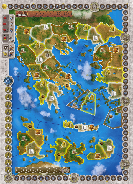 Goodies Olympos : le plateau de jeu, nouveau design